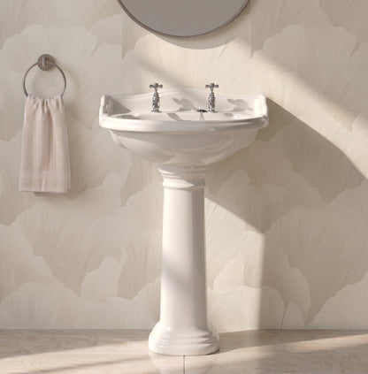 Fairford Winchester Pro 500mm 2 Tap Hole Basin and Pedestal
