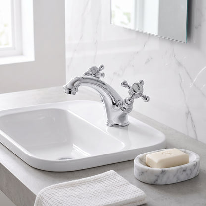 Fairford Winchester Pro Basin Mixer with Push Button Waste