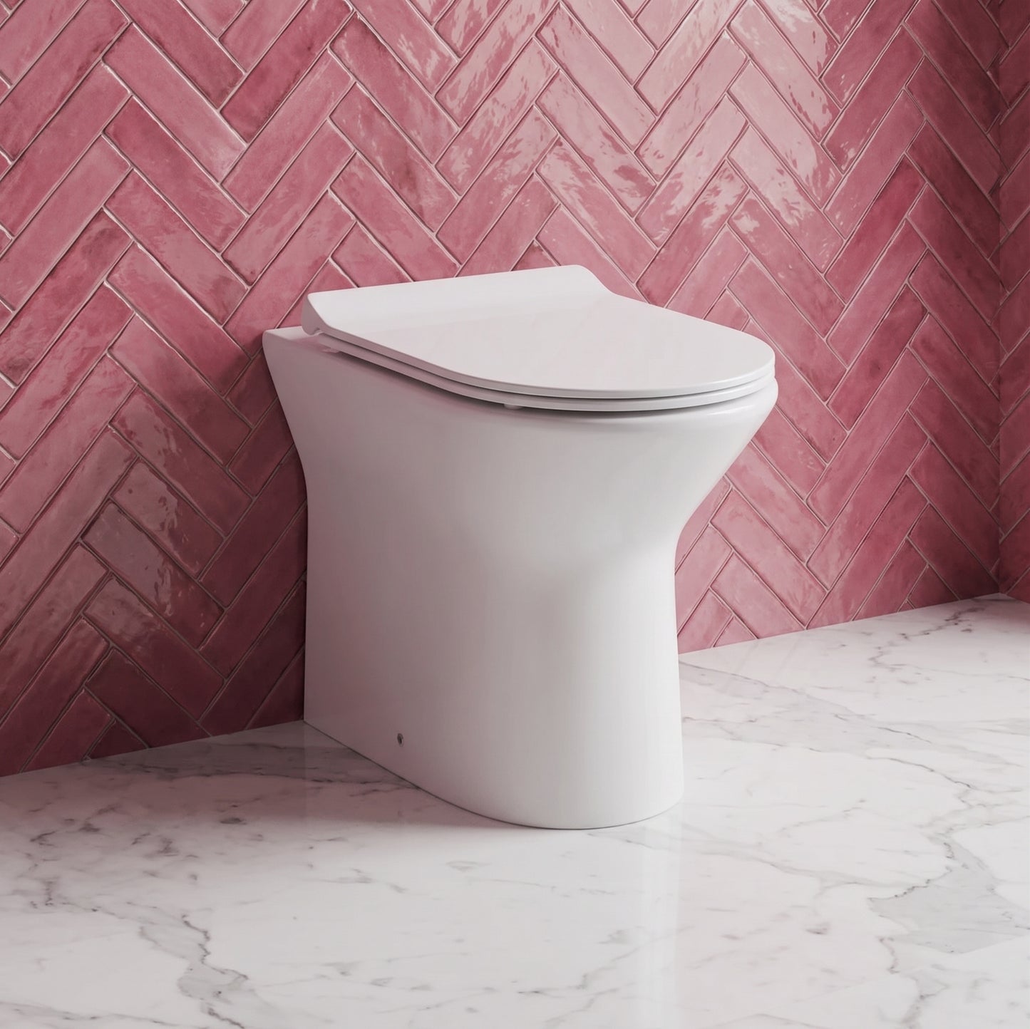 Fairford Paxton Rimless Back To Wall Toilet with Slim Soft Close Seat