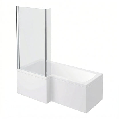 Fairford 1500 x 850mm LH L Shape Bath with Screen and Panel