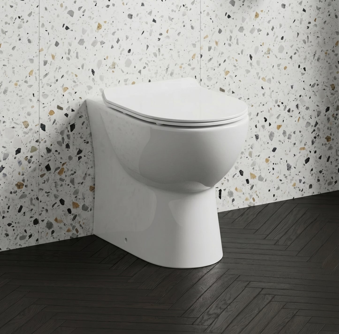 Fairford Palio Rimless Back To Wall Toilet with Wrapover Soft Close Seat