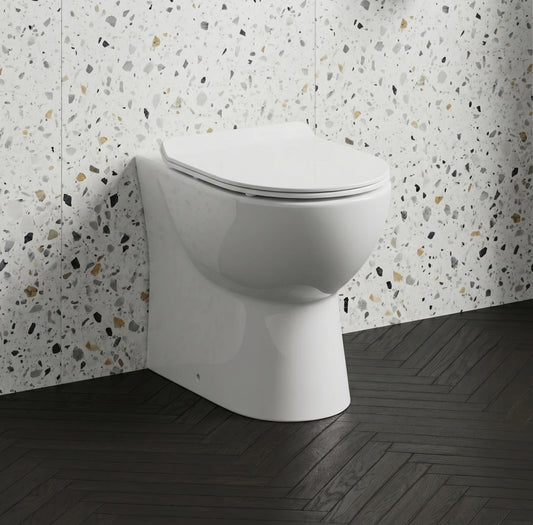Fairford Palio Rimless Back To Wall Toilet with Wrapover Soft Close Seat