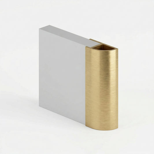 Brushed Brass Quadrant End Cap