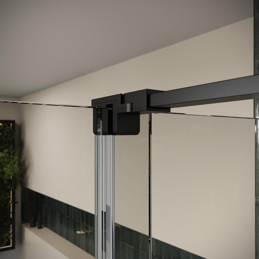 Fairford 8mm Frameless 760mm Matt Black Side Panel