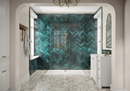 Fairford 10mm 1200mm Matt Black Wetroom Screen