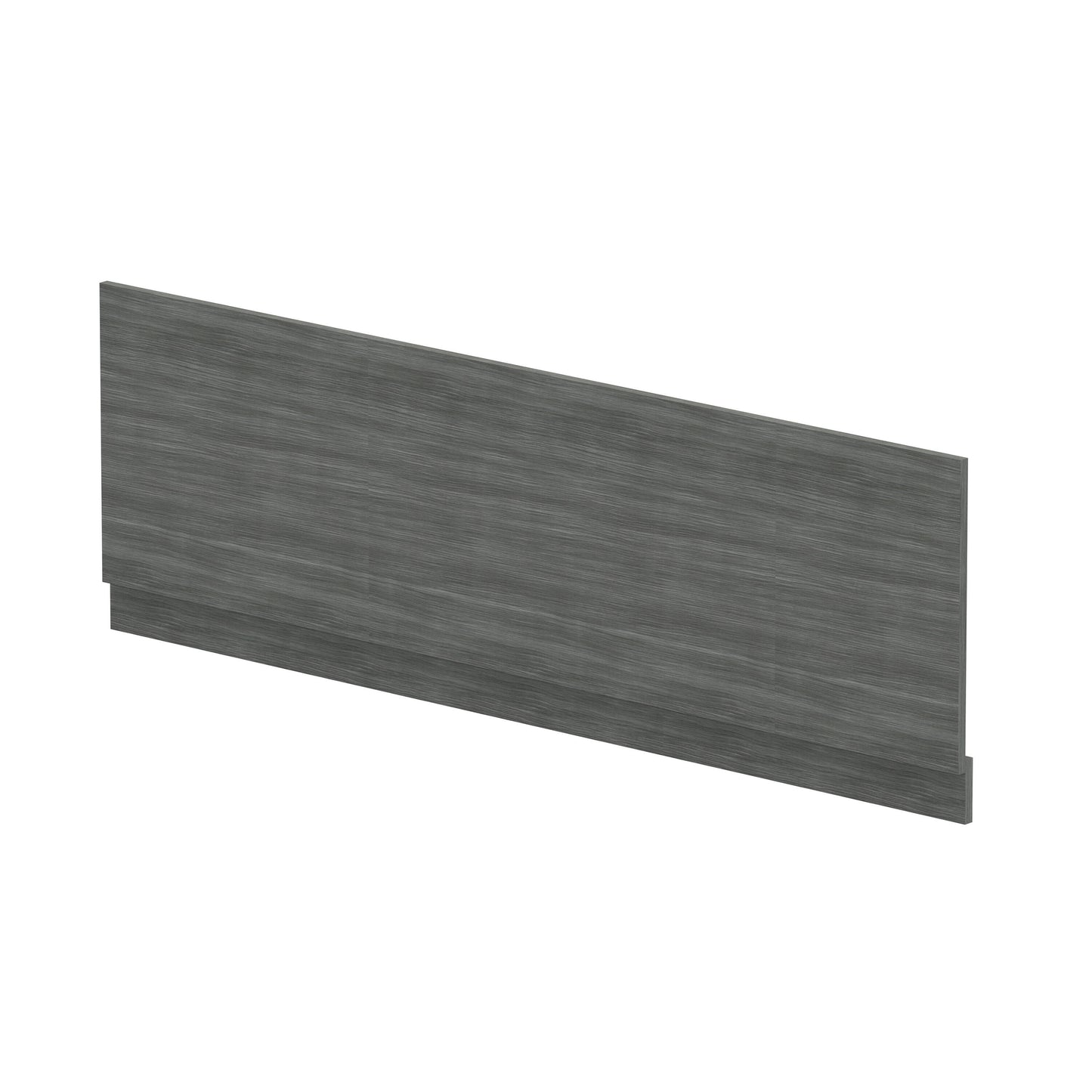 Fairford Graphite Grey Woodgrain 1700mm Bath Panel with Plinth