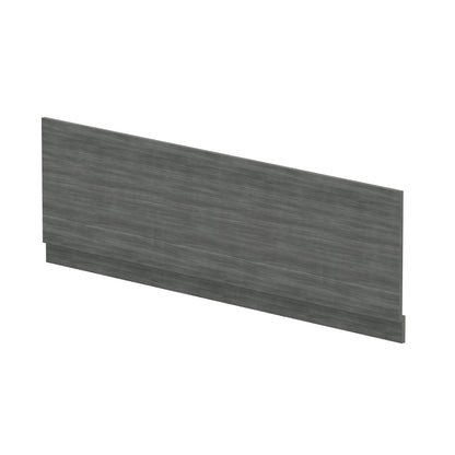 Fairford Graphite Grey Woodgrain 1700mm Bath Panel with Plinth