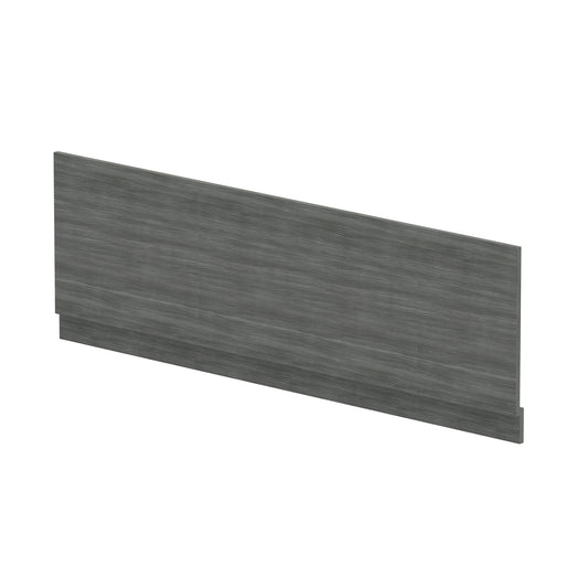 Fairford Graphite Grey Woodgrain 1700mm Bath Panel with Plinth