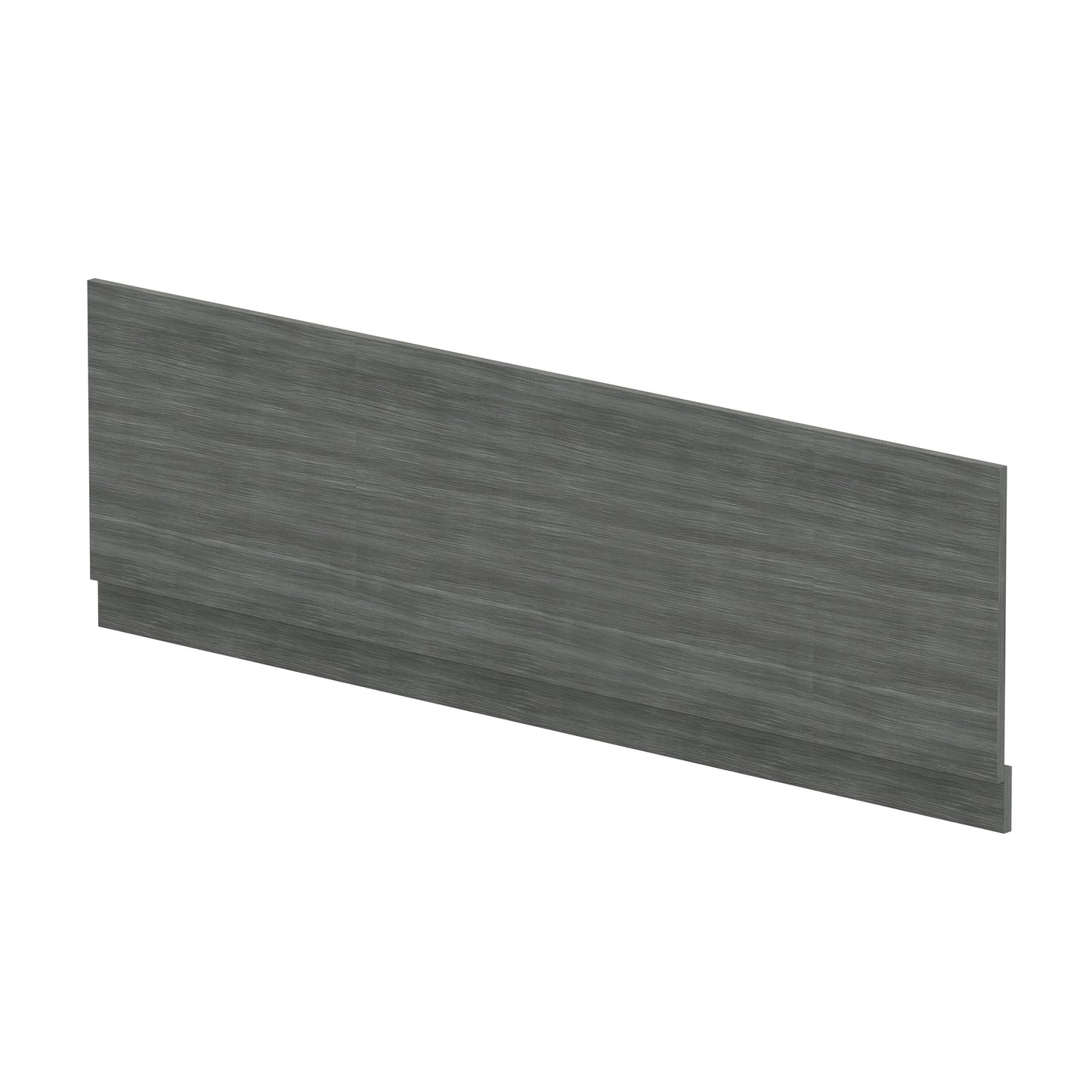 Fairford Graphite Grey Woodgrain 1800mm Bath Panel with Plinth