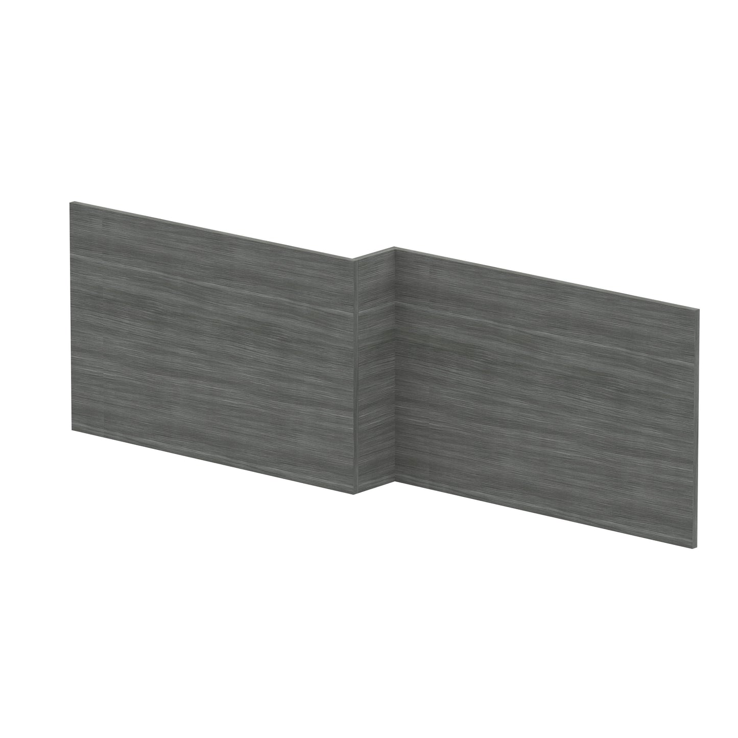 Fairford Graphite Grey Woodgrain 1700mm L Shape Bath Panel