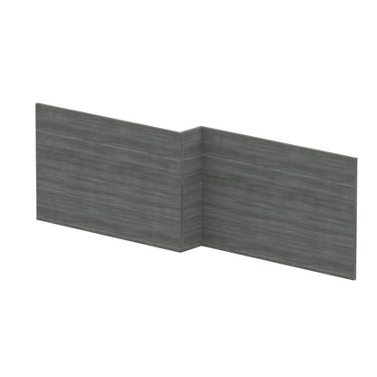 Fairford Graphite Grey Woodgrain 1700mm L Shape Bath Panel