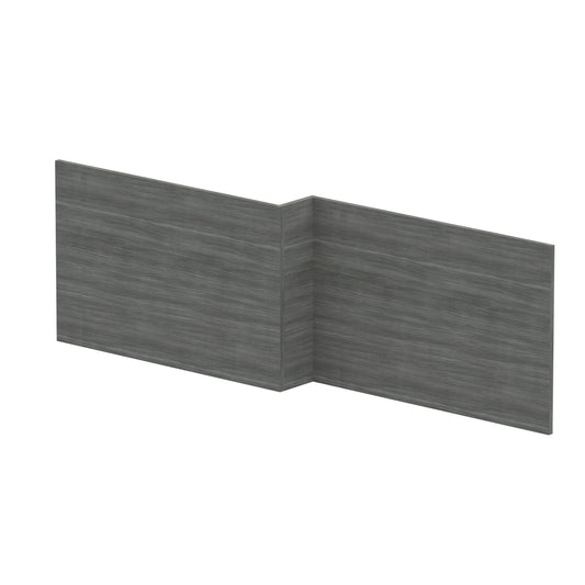 Fairford Graphite Grey Woodgrain 1700mm L Shape Bath Panel