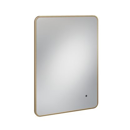 Fairford Alfie 500 Brushed Brass 500 x 700mm Mirror