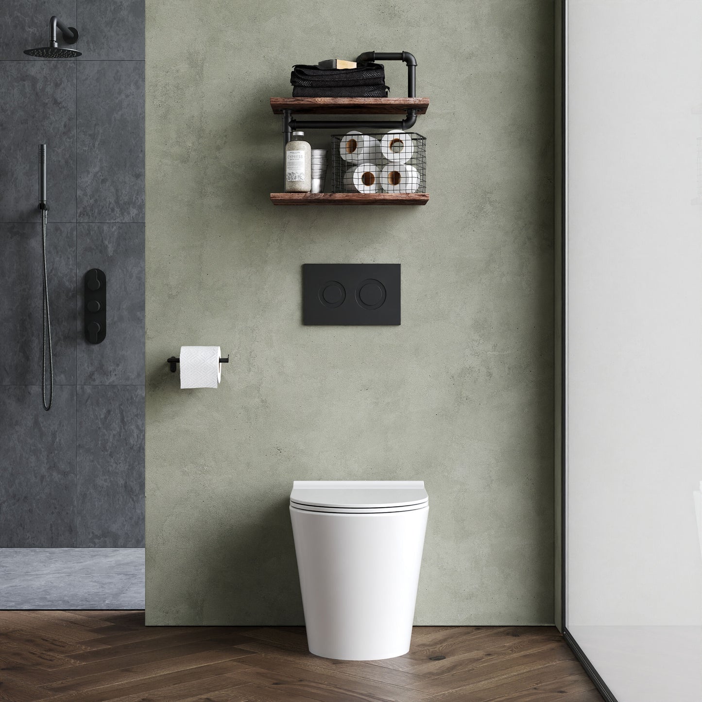 Fairford Sierra Pure Rimless Back to Wall Toilet with Soft Close Seat