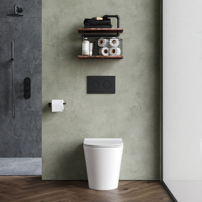 Fairford Sierra Pure Rimless Back to Wall Toilet with Soft Close Seat