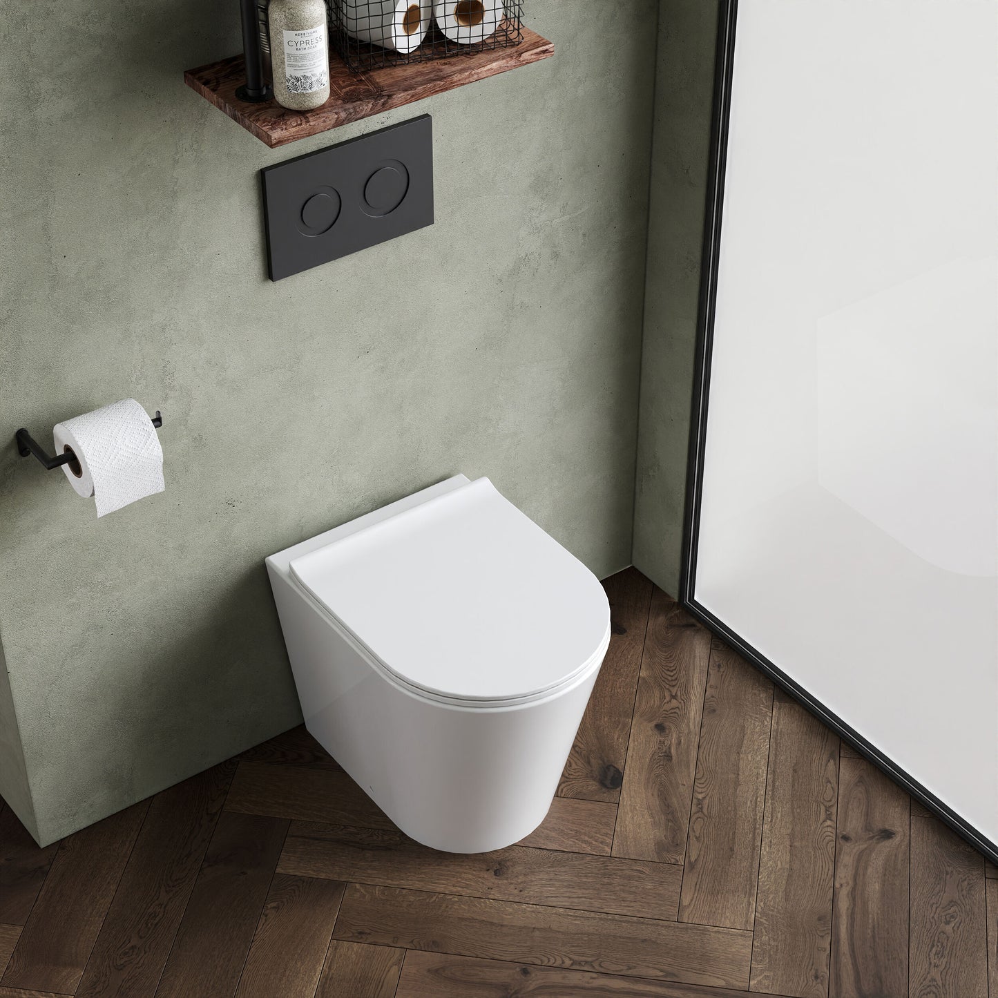 Fairford Sierra Pure Rimless Back to Wall Toilet with Soft Close Seat