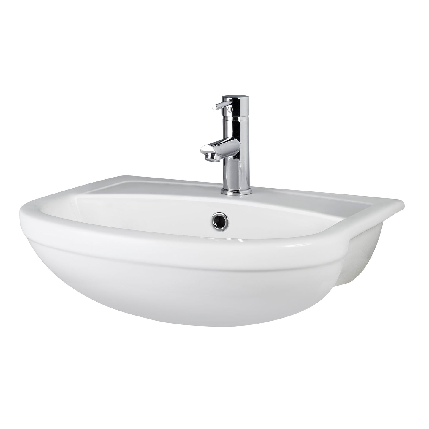 Fairford Gravo 500mm 1TH Semi Recessed Basin
