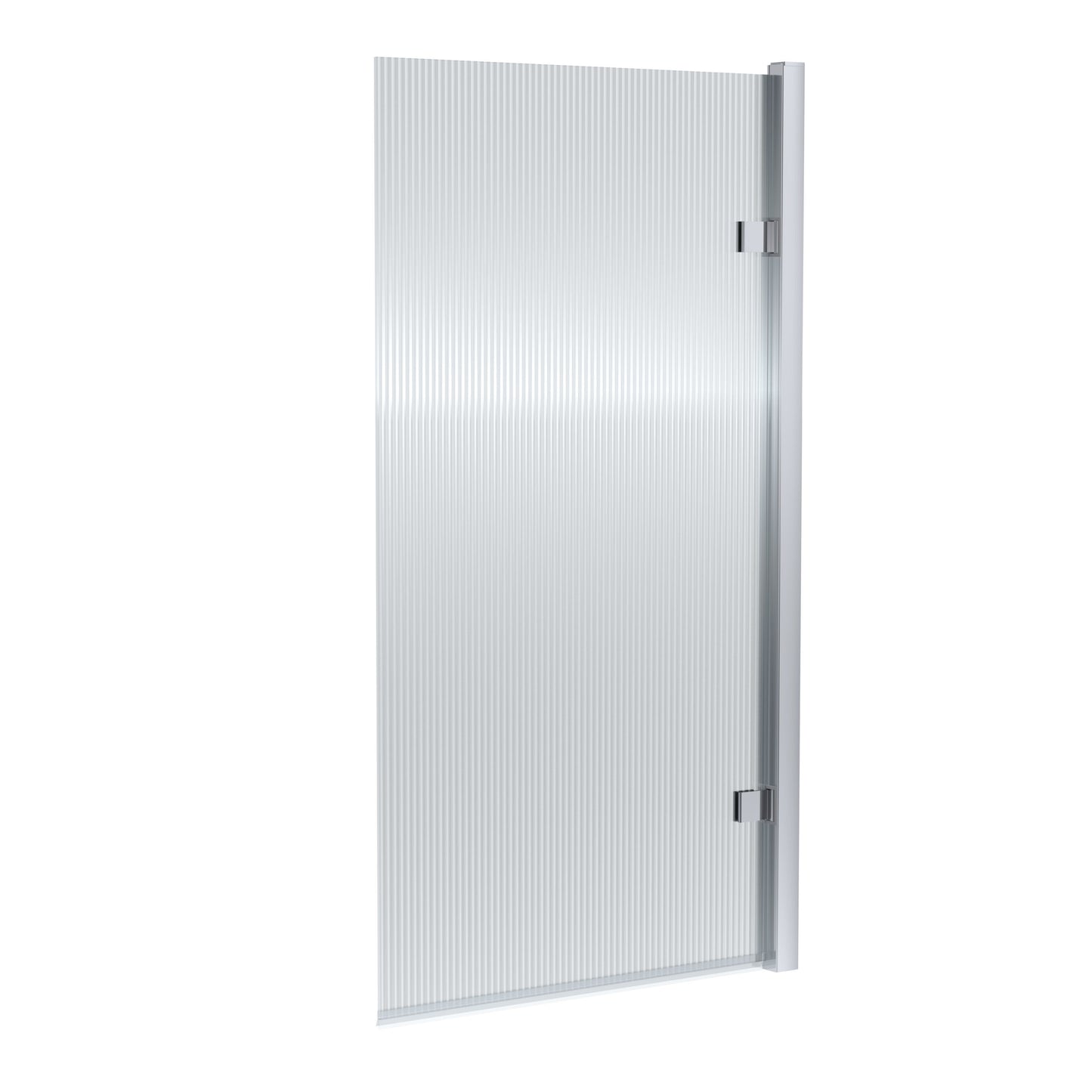 Fairford 8mm Fluted Square Hinged Bath Screen