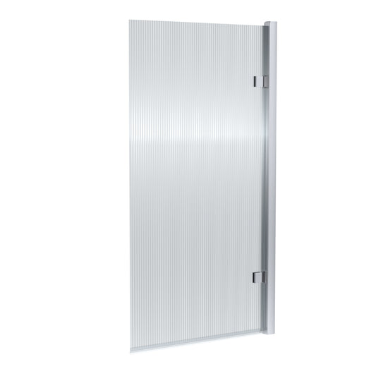 Fairford 8mm Fluted Square Hinged Bath Screen