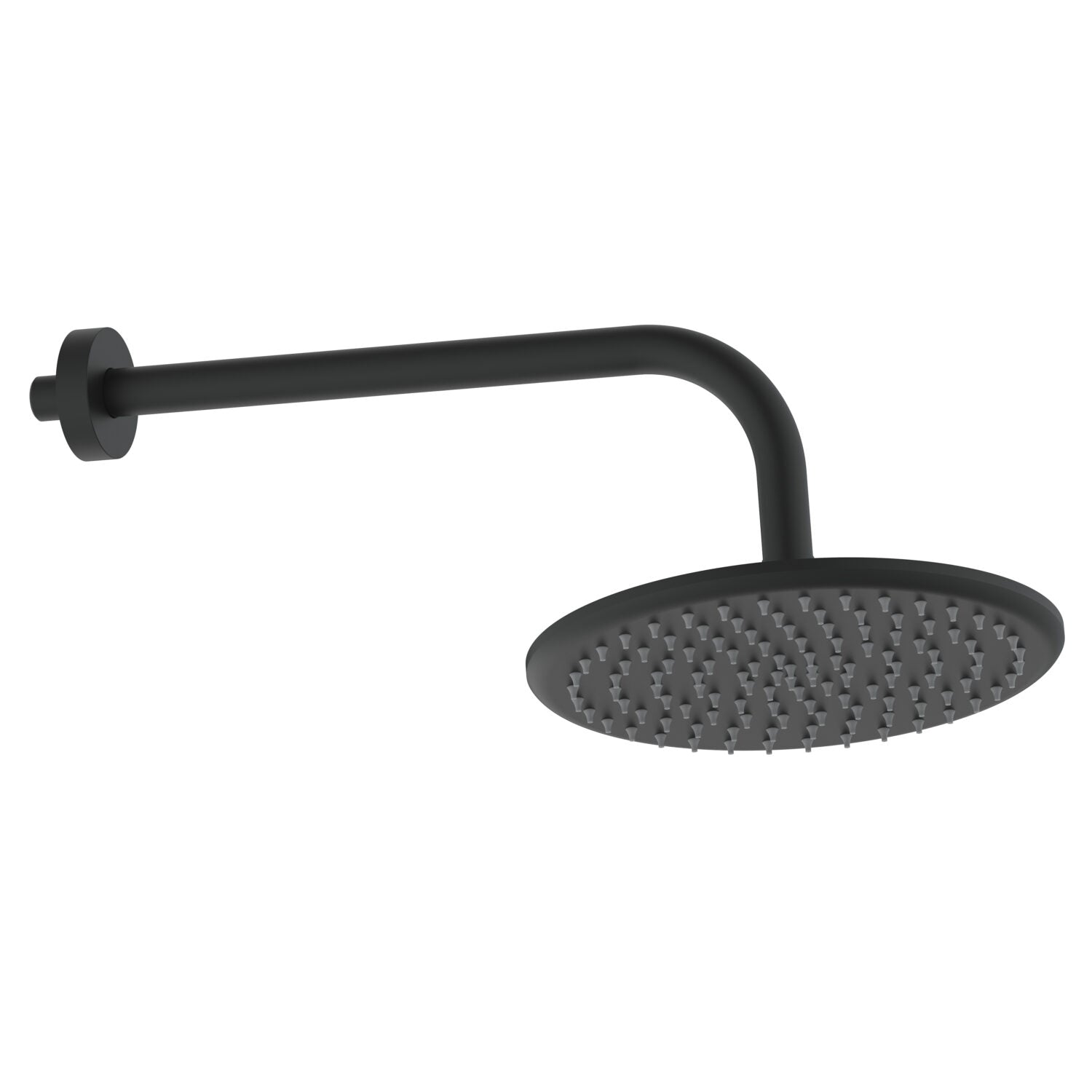 Fairford Element Matt Black Shower Head and Arm Kit