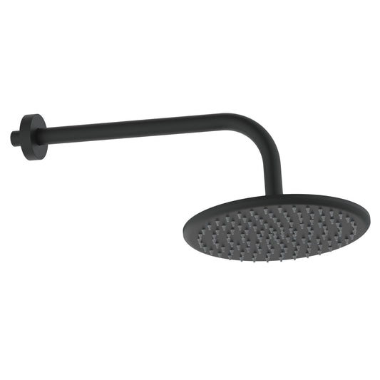 Fairford Element Matt Black Shower Head and Arm Kit