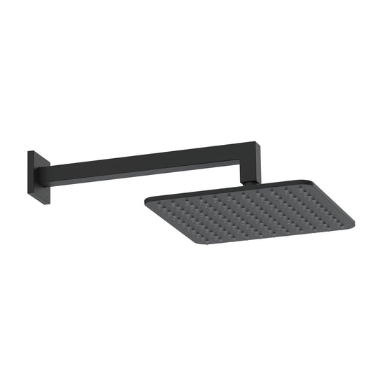Fairford Una Matt Black Shower Head and Arm Kit