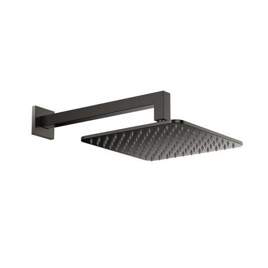 Fairford Una Gunmetal Shower Head and Arm Kit
