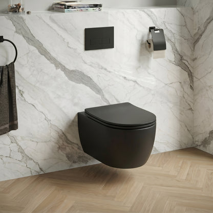 Nera Round Wall Hung Pan with Soft Close Seat