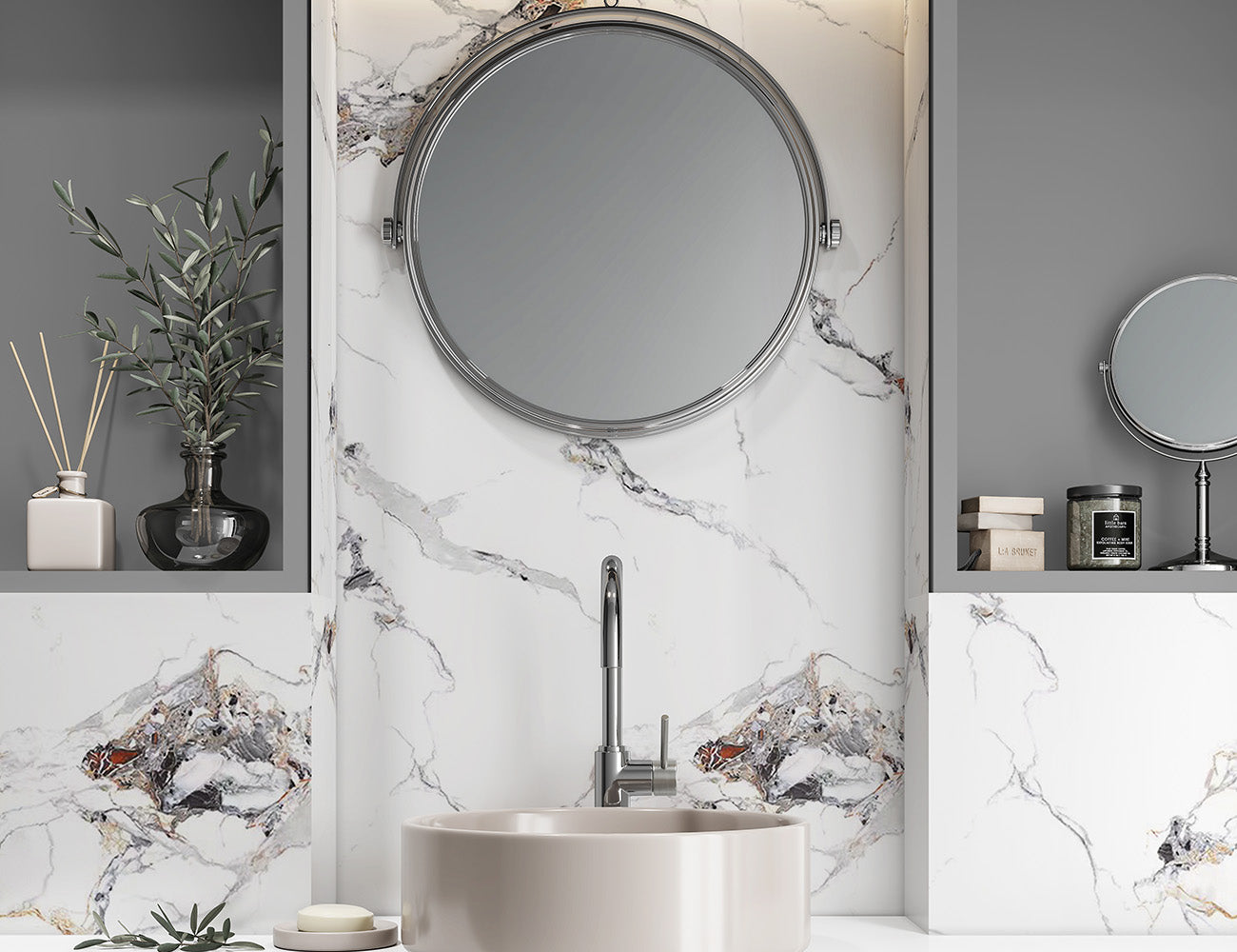 Hydraset Essentials Super-Matt Onyx Marble 2 pack Wall Panels 1000x2400mm