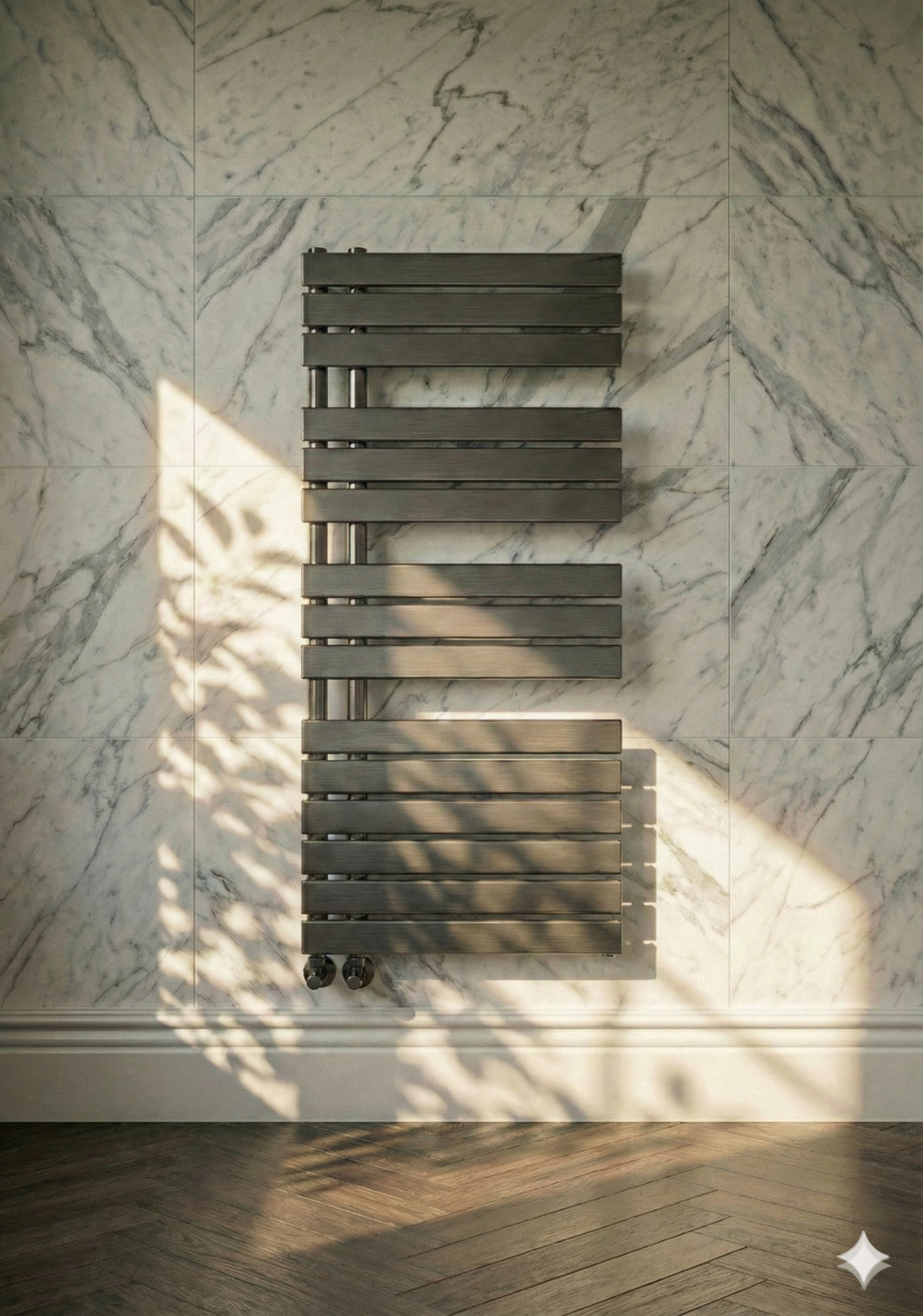 Fairford Peak 1080 x 550mm Gunmetal Towel Rail
