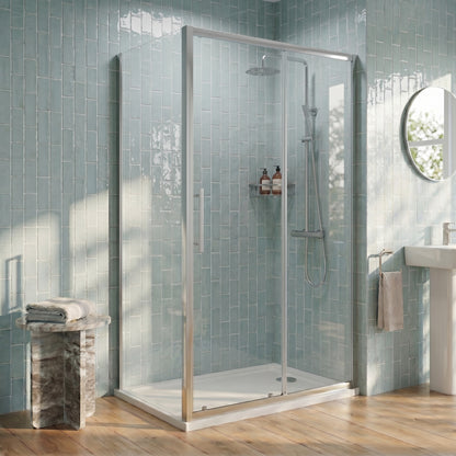 Rivato 6mm 900mm Chrome Shower Enclosure Side Panel