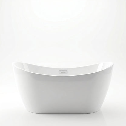 Rivato Assisi 1800mm x 900mm x 720mm Gloss White Freestanding Shower Bath
