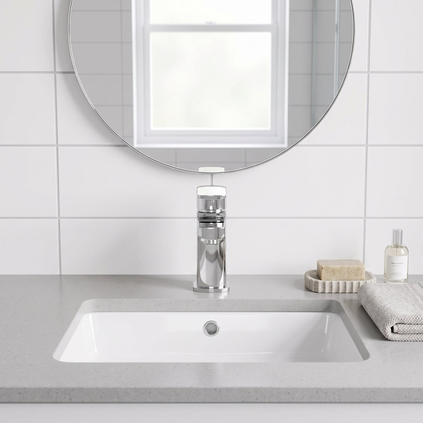 Rivato Brenta Mini Basin Mixer with Push Button Waste