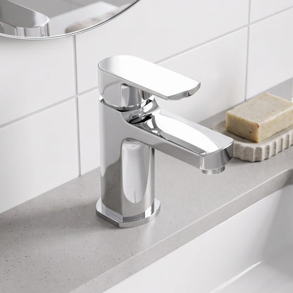Rivato Brenta Mini Basin Mixer with Push Button Waste