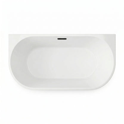 Rivato Como 1700 x 800 x 580mm Gloss White Freestanding Shower Bath