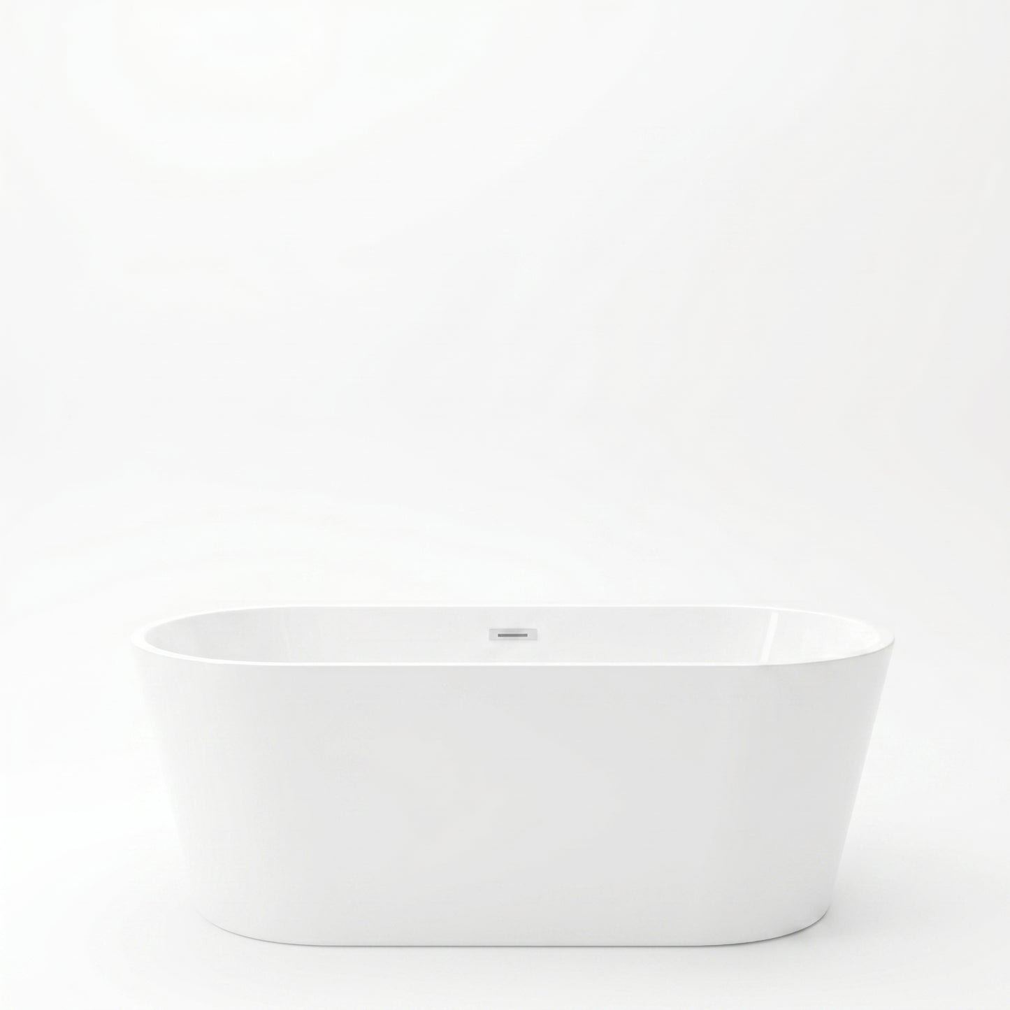 Rivato Luca 1600mm x 750mm x 550mm Gloss White Freestanding Shower Bath