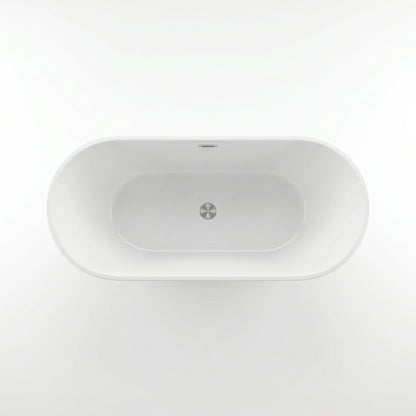 Rivato Modena 1700 x 800 x 580mm Gloss White Freestanding Shower Bath