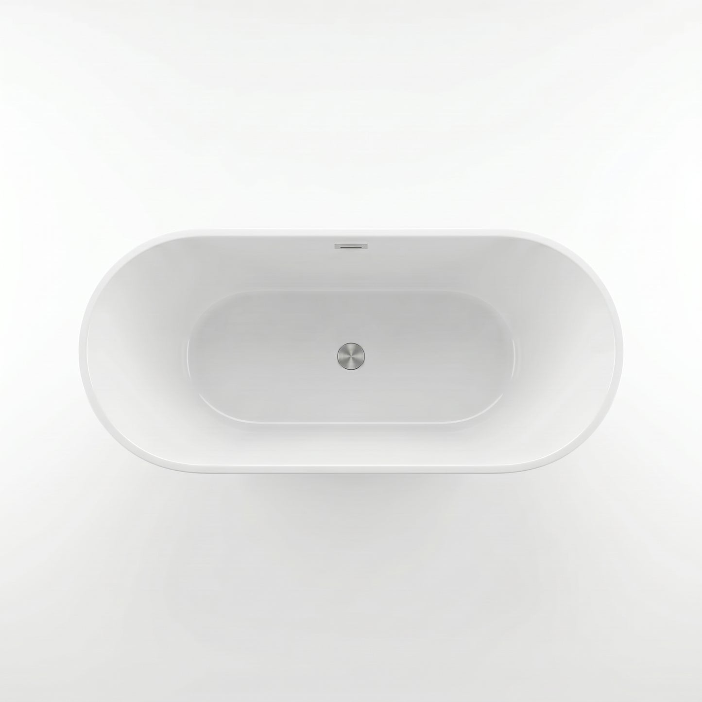 Rivato Luca 1700mm x 800mm x 580mm Gloss White Freestanding Shower Bath