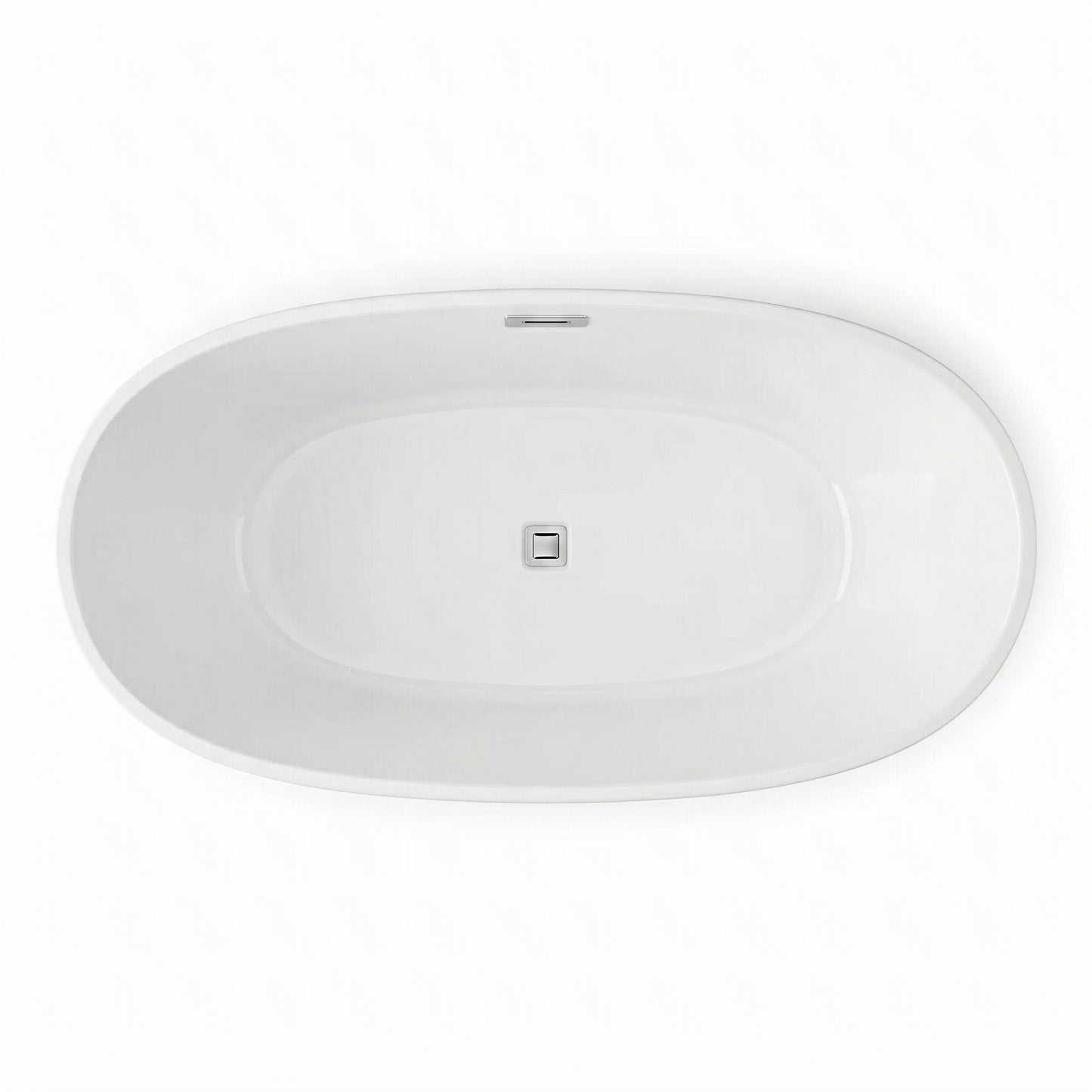 Rivato Palermo 1500mm x 800mm x 580mm Gloss White Freestanding Shower Bath