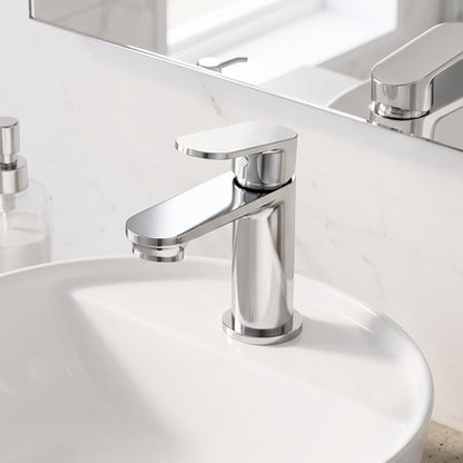 Rivato Tiber Basin Mixer with Push Button Waste