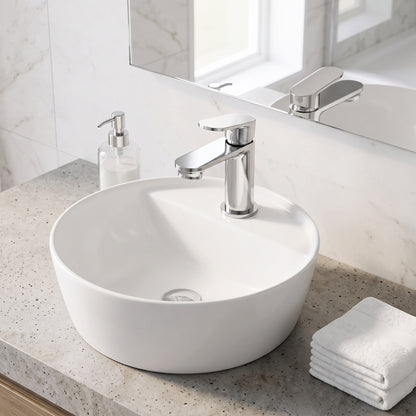 Rivato Tiber Basin Mixer with Push Button Waste