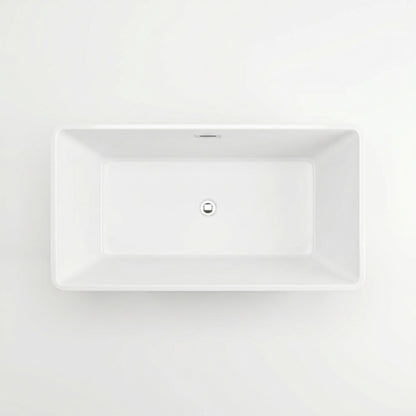 Rivato Turin 1500mm x 750mm x 580mm Gloss White Freestanding Shower Bath