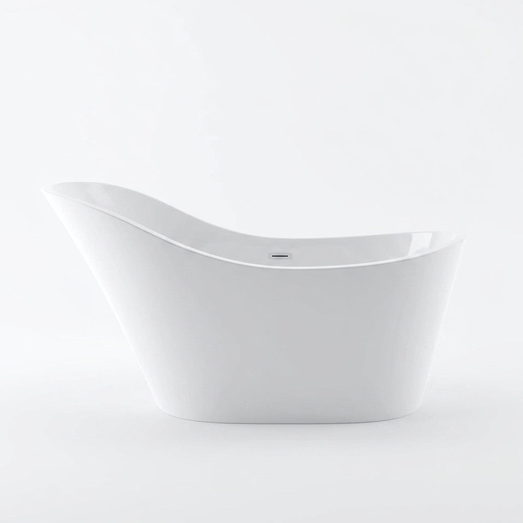 Rivato Verona 1500mm x 720mm x780mm Gloss White Freestanding Shower Bath