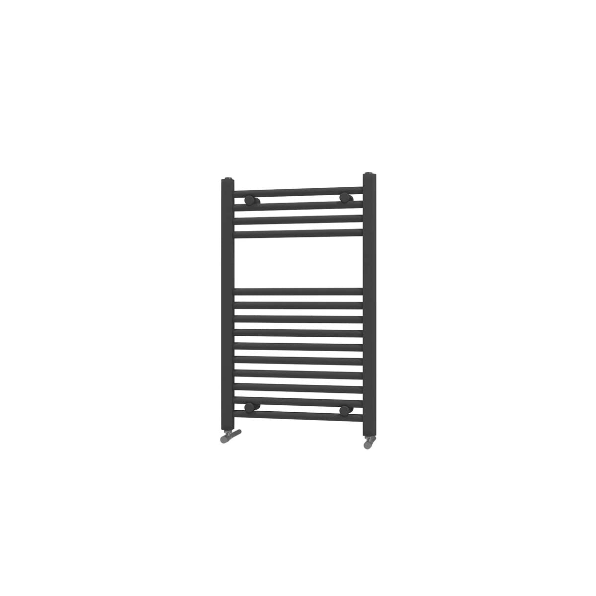 Fairford 600 x 800mm Straight Matt Black Towel Rail