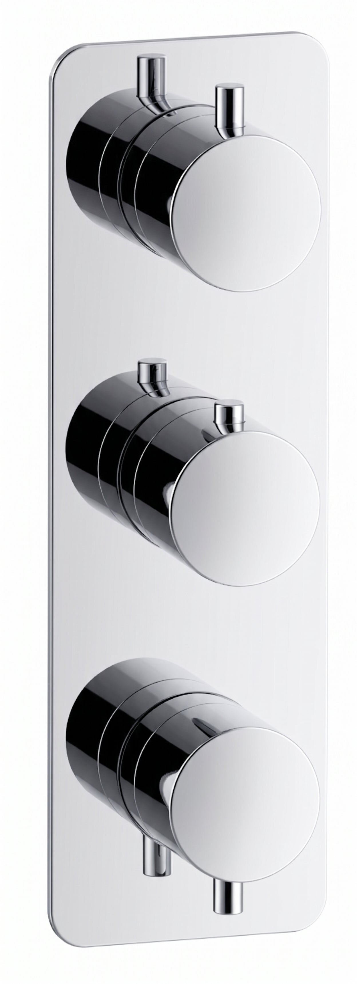 Fairford Element 7 Chrome Triple Shower Valve, 3 Outlet