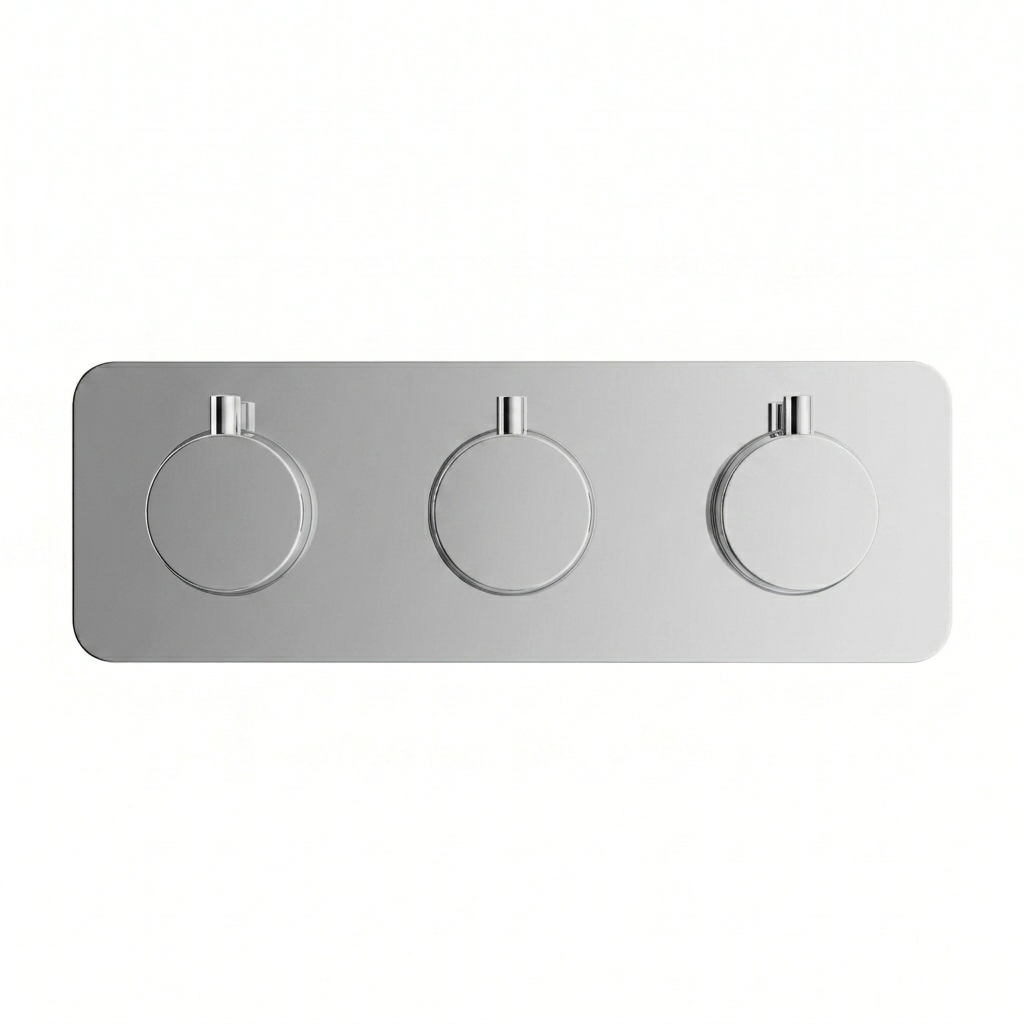 Fairford Element 7 Chrome Triple Shower Valve, 3 Outlet