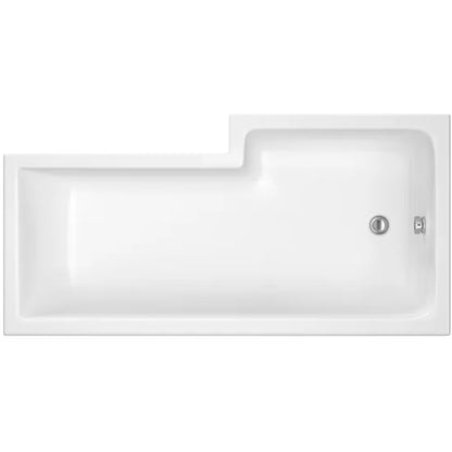 Fairford 1600 x 850mm LH L Shape Bath with Screen and Panel