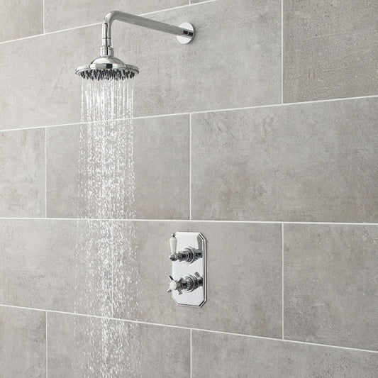 Fairford Bolsover Concealed Twin Shower Valve, 1 Outlet