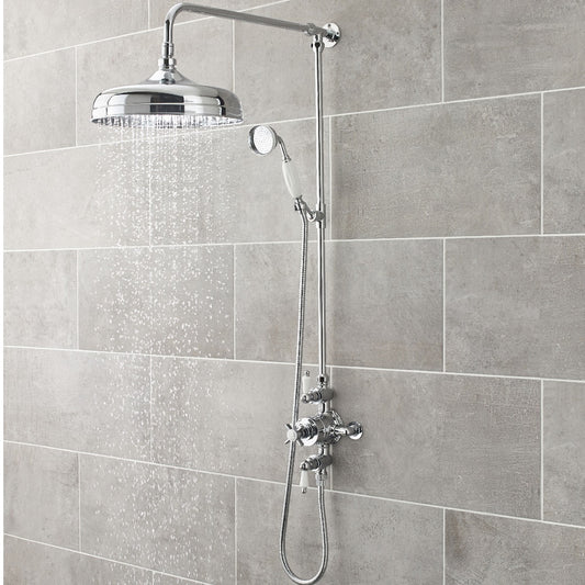 Fairford Bolsover Exposed Thermostatic Triple Shower Valve, 2 Outlet