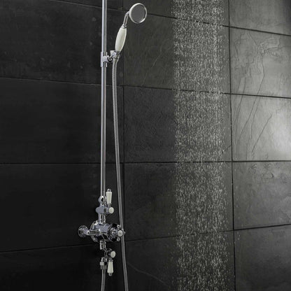 Fairford Hampden Exposed Thermostatic Triple Shower Valve, 2 Outlet